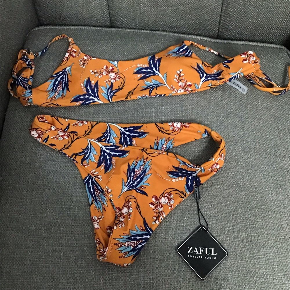 A orange zaful bikini.